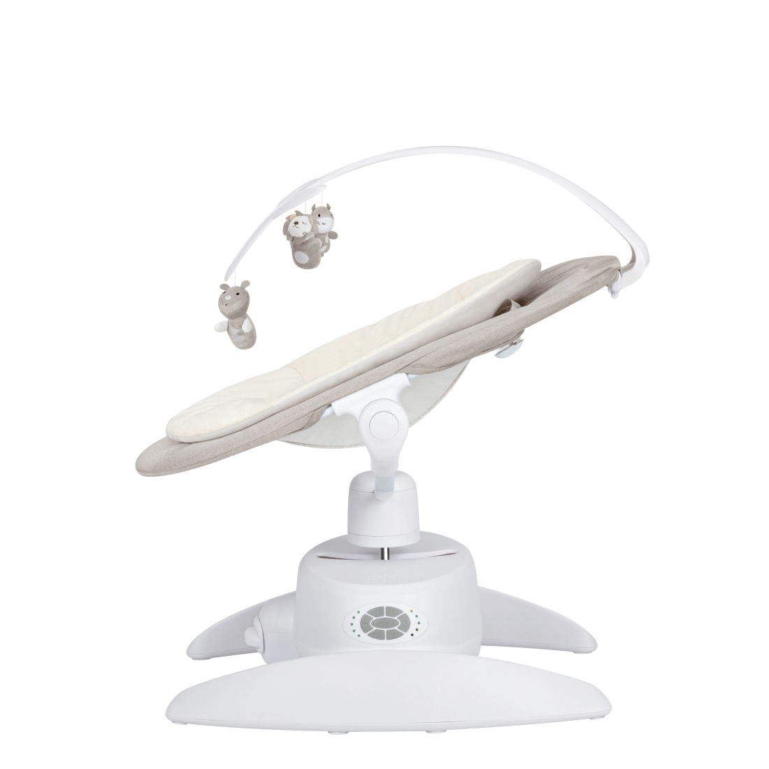 Укачивающий центр Hobby 2024 ANIM Дуга с игрушками устанавливается в одном из 4-х положений.